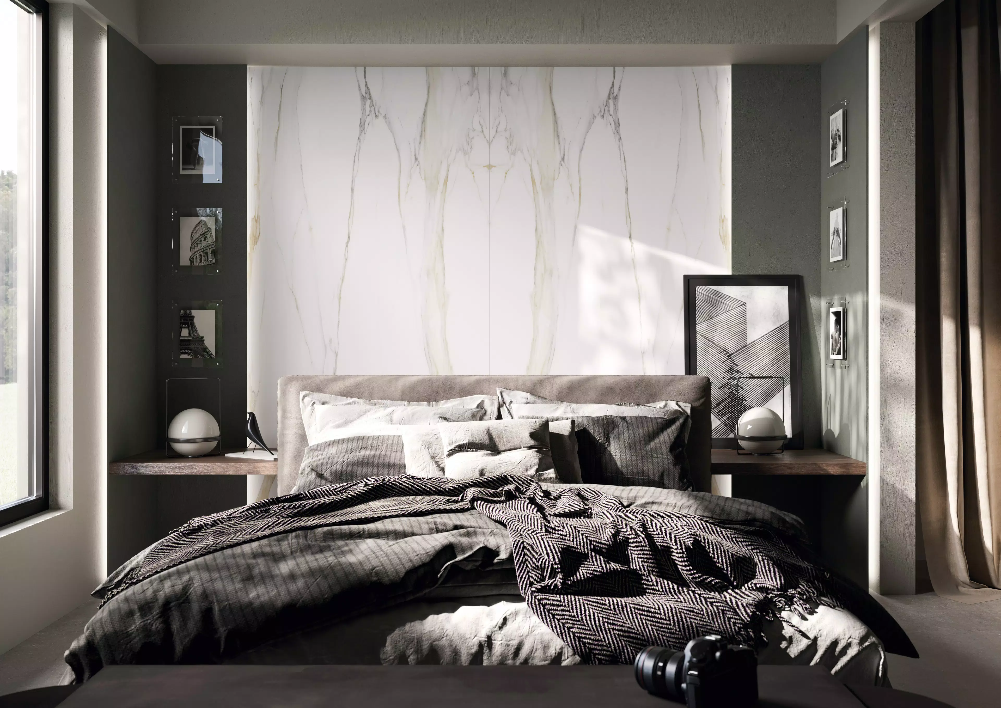 CASA_7_Camera_calacatta_gold_A+B_120x240_fossil_gray_120x120 | Florim