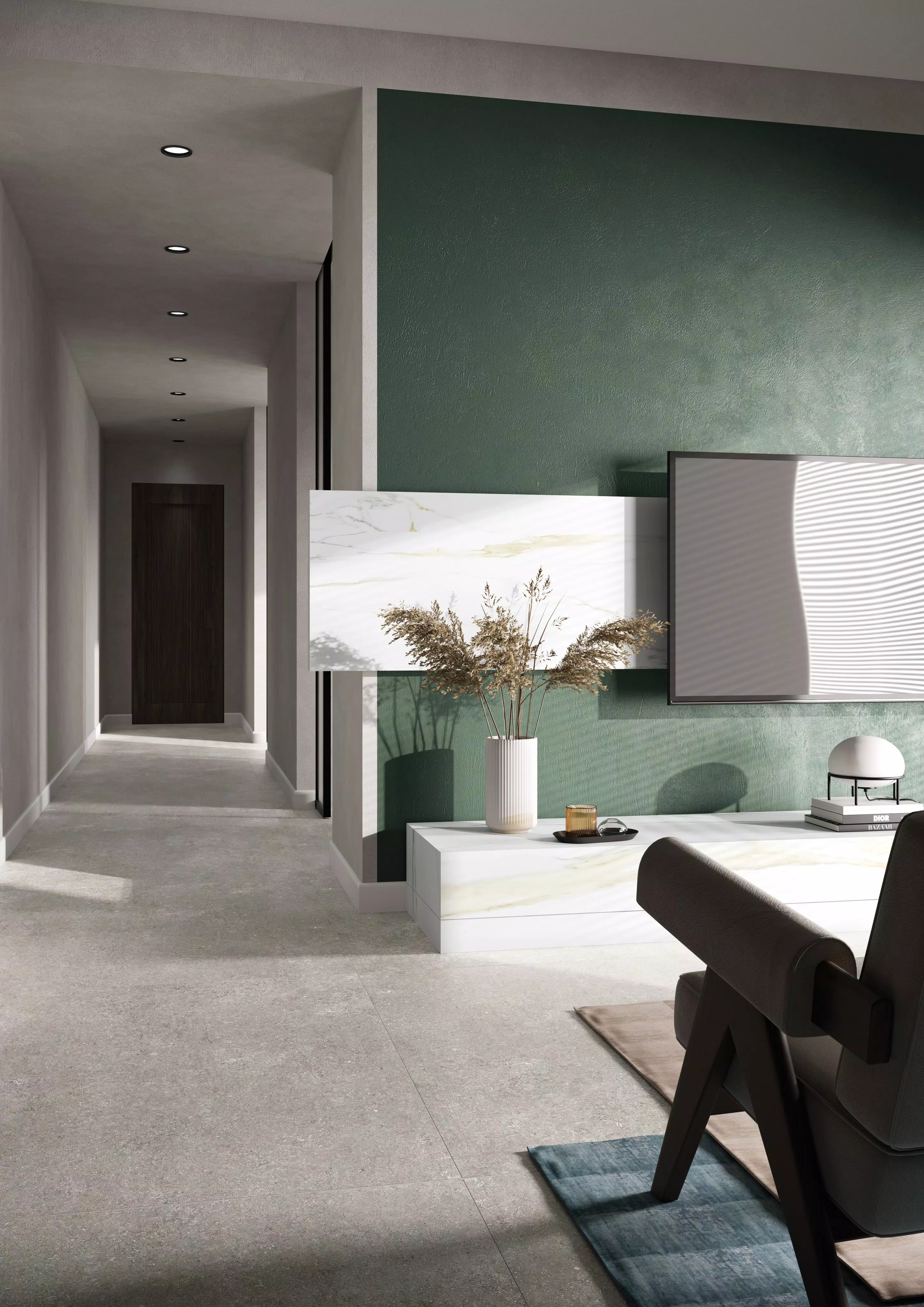 CASA_7_Zona_Tv_gold_120x240_fossil_gray_120x120 | Florim