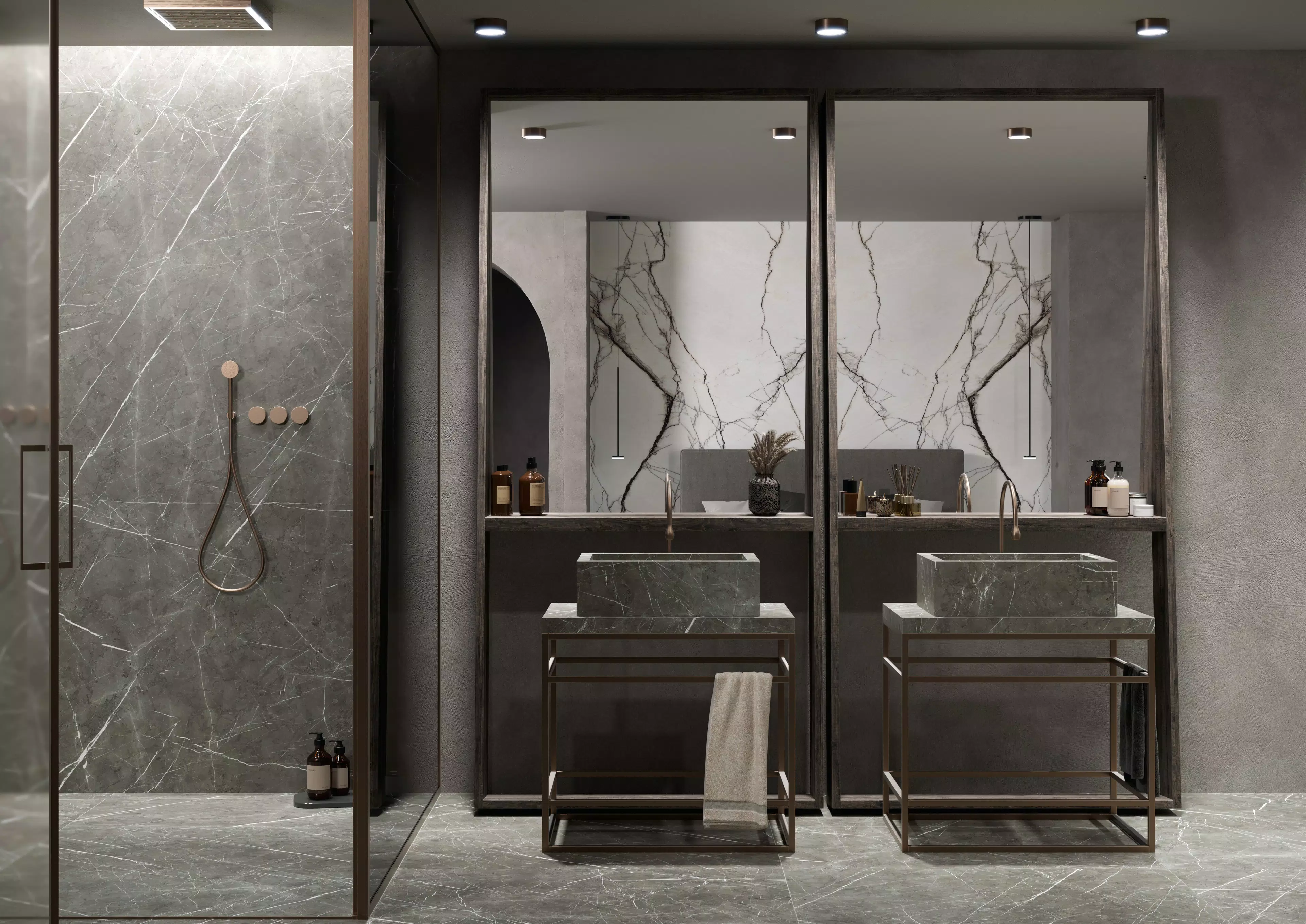 CASA_6_BAGNO_Marble_gray_120x120_160x320_lavabo | Florim
