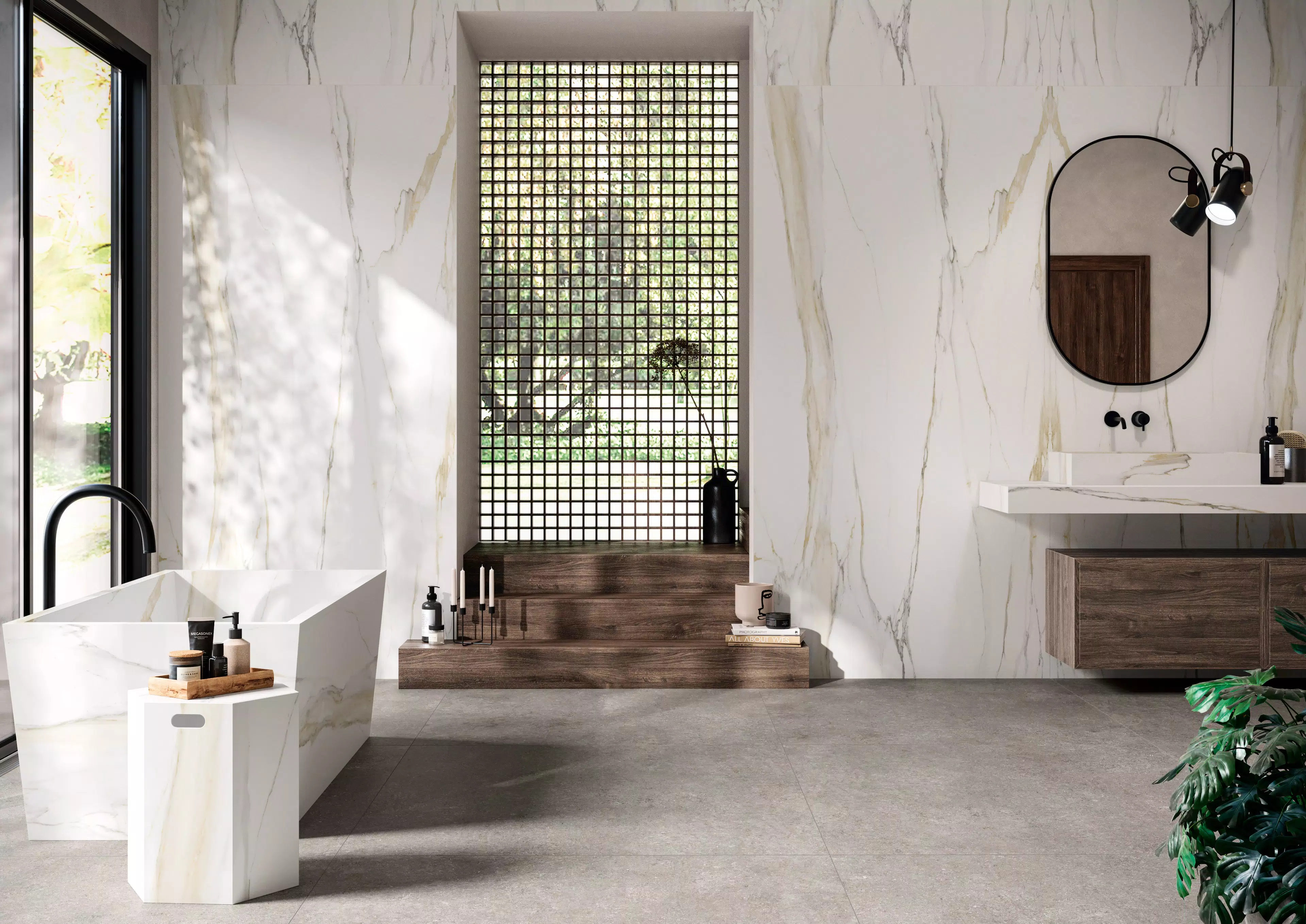 CASA_7_Bagno_Calacatta_gold_120x240_fossil_gray_120x120 | Florim