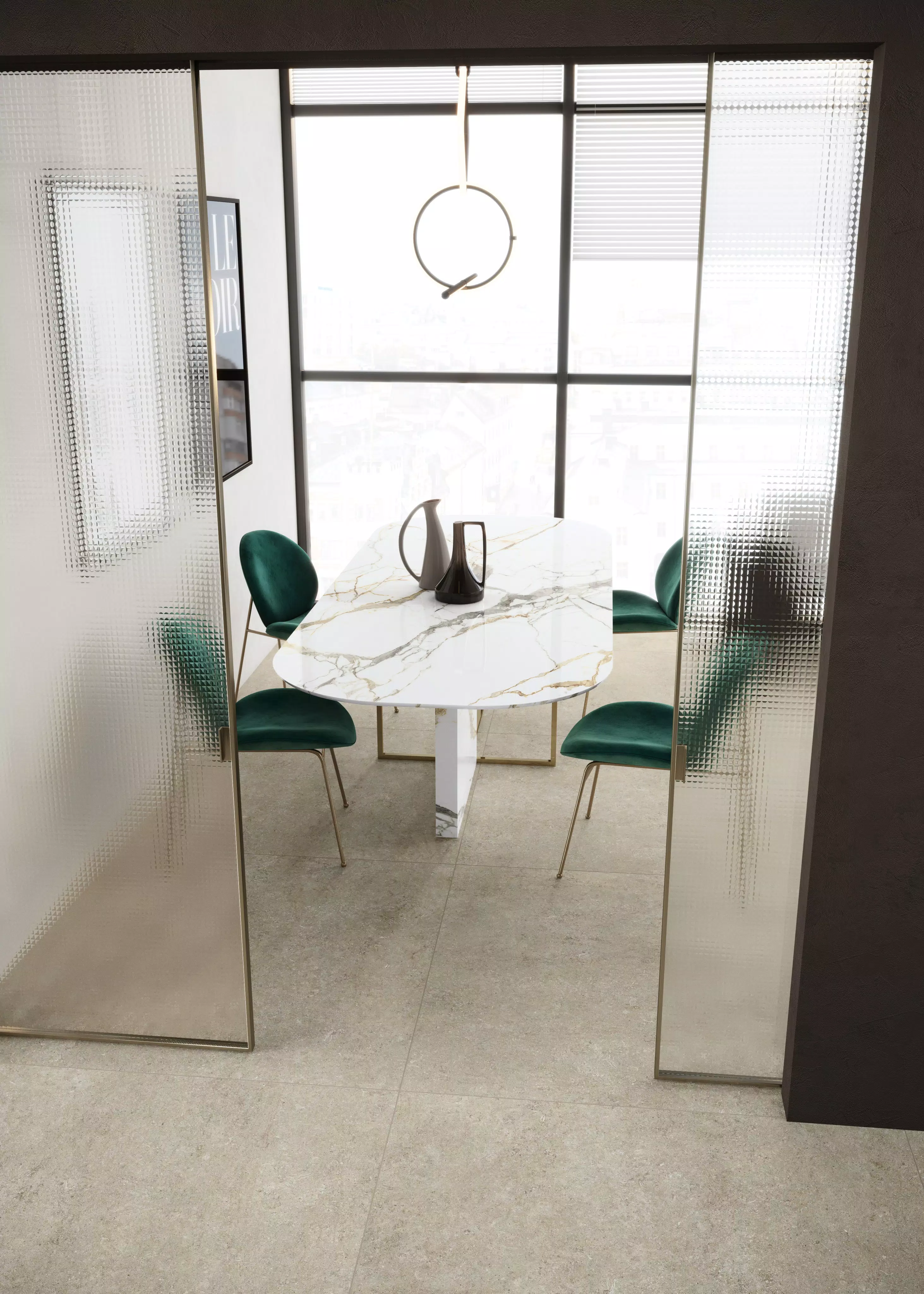 CASA_2_SALA_DA_PRANZO_eternal_gold_fossi_ivory_120x120 | Florim