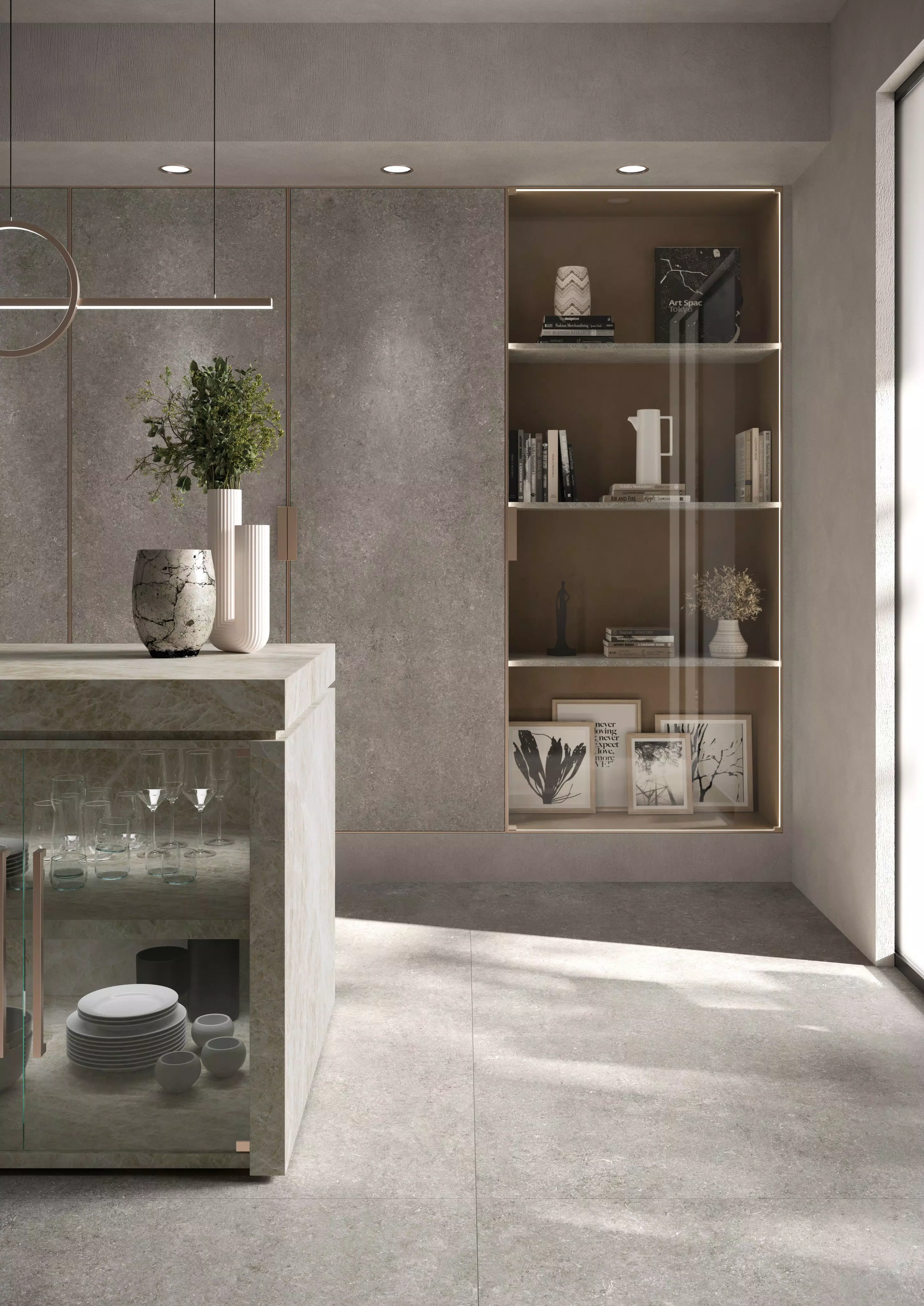 CASA_7_Cucina_fossil_grey_120x120_120x240_Yamuna_160x320 | Florim