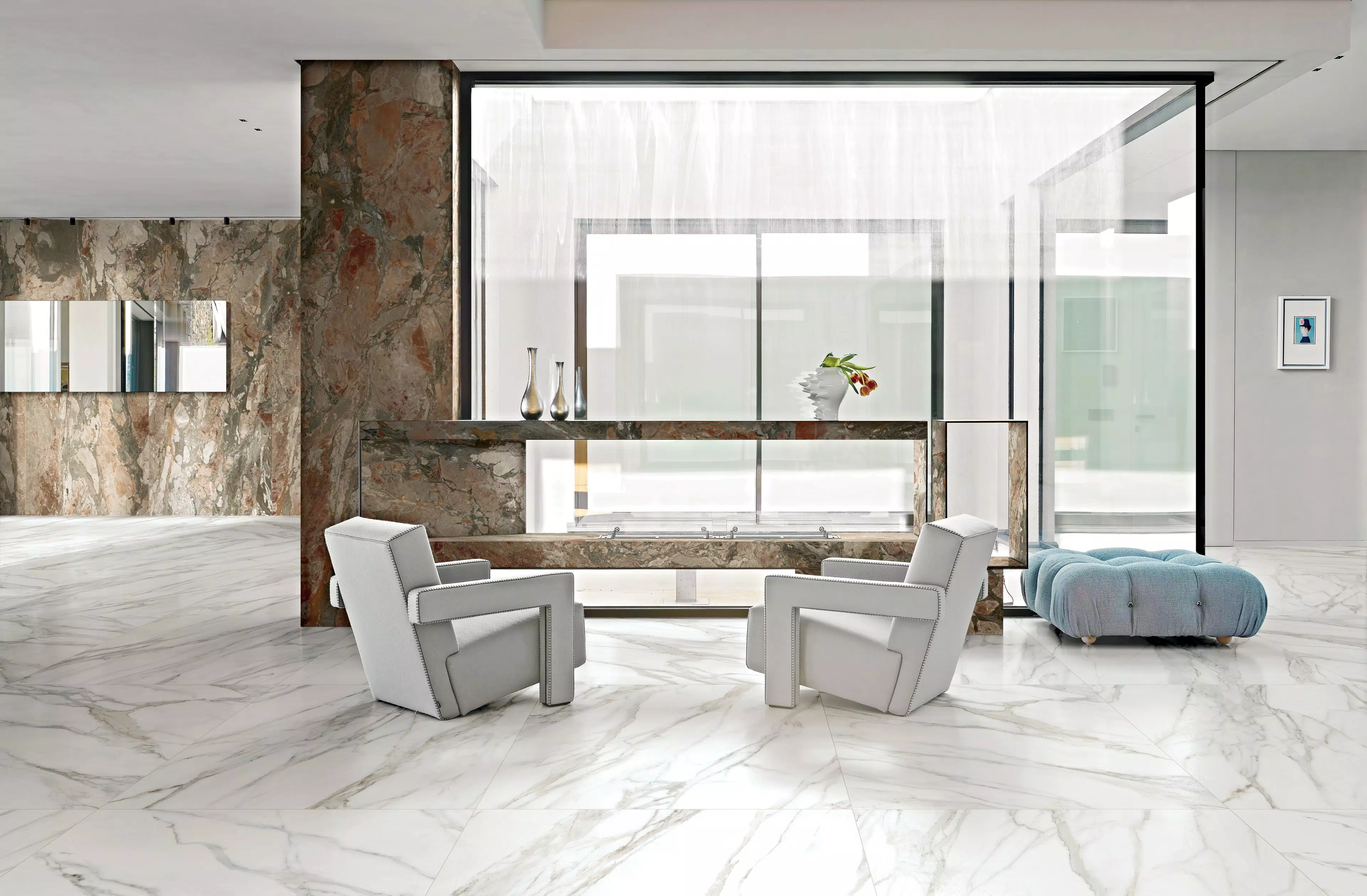 Glam-Luxe_B_A4_Apuano 120x120_Saison savage 120x280 | Florim