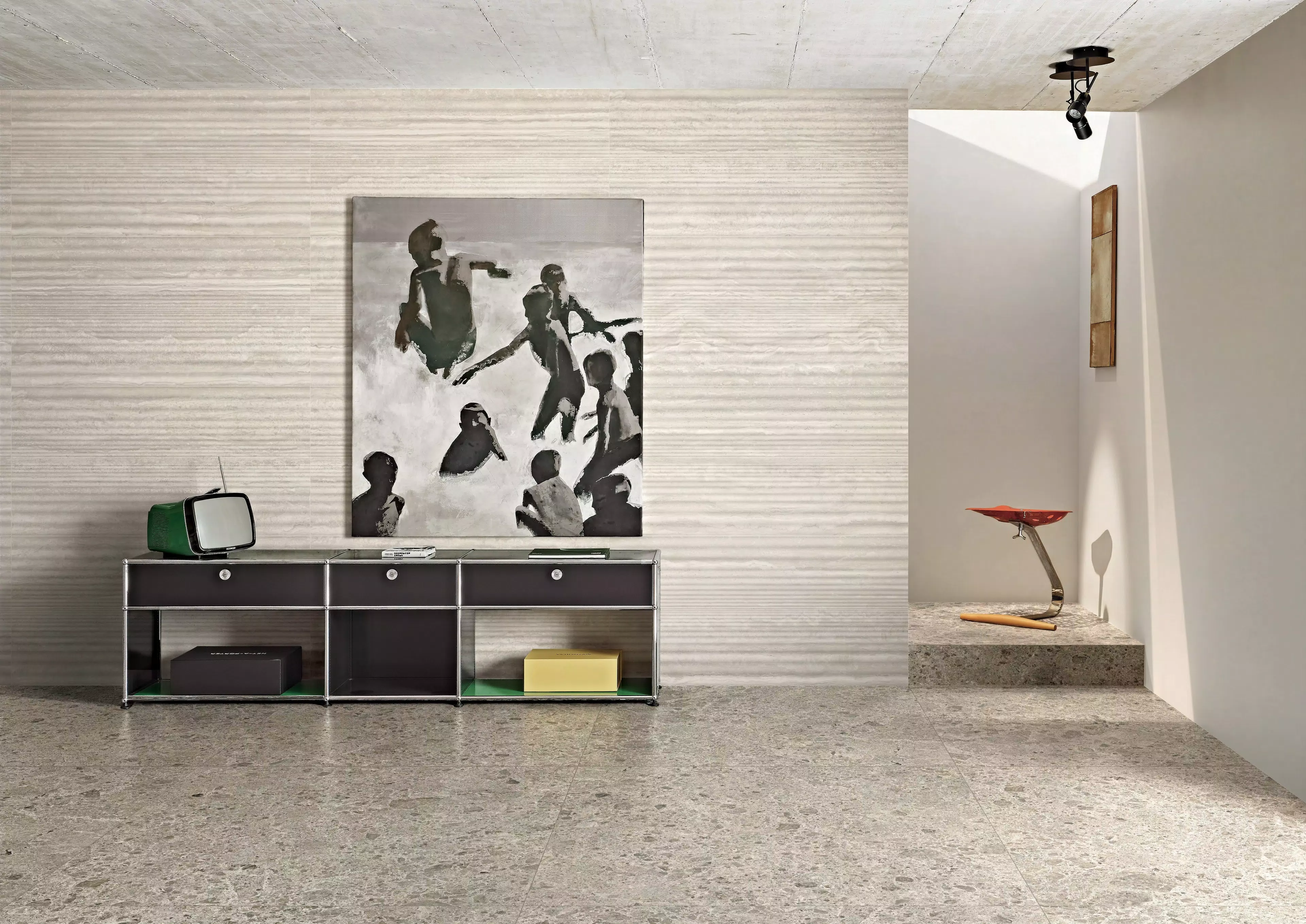Trav3rse-Life_D_A1_Dec Bone 60x120_White clast 120x120 | Florim