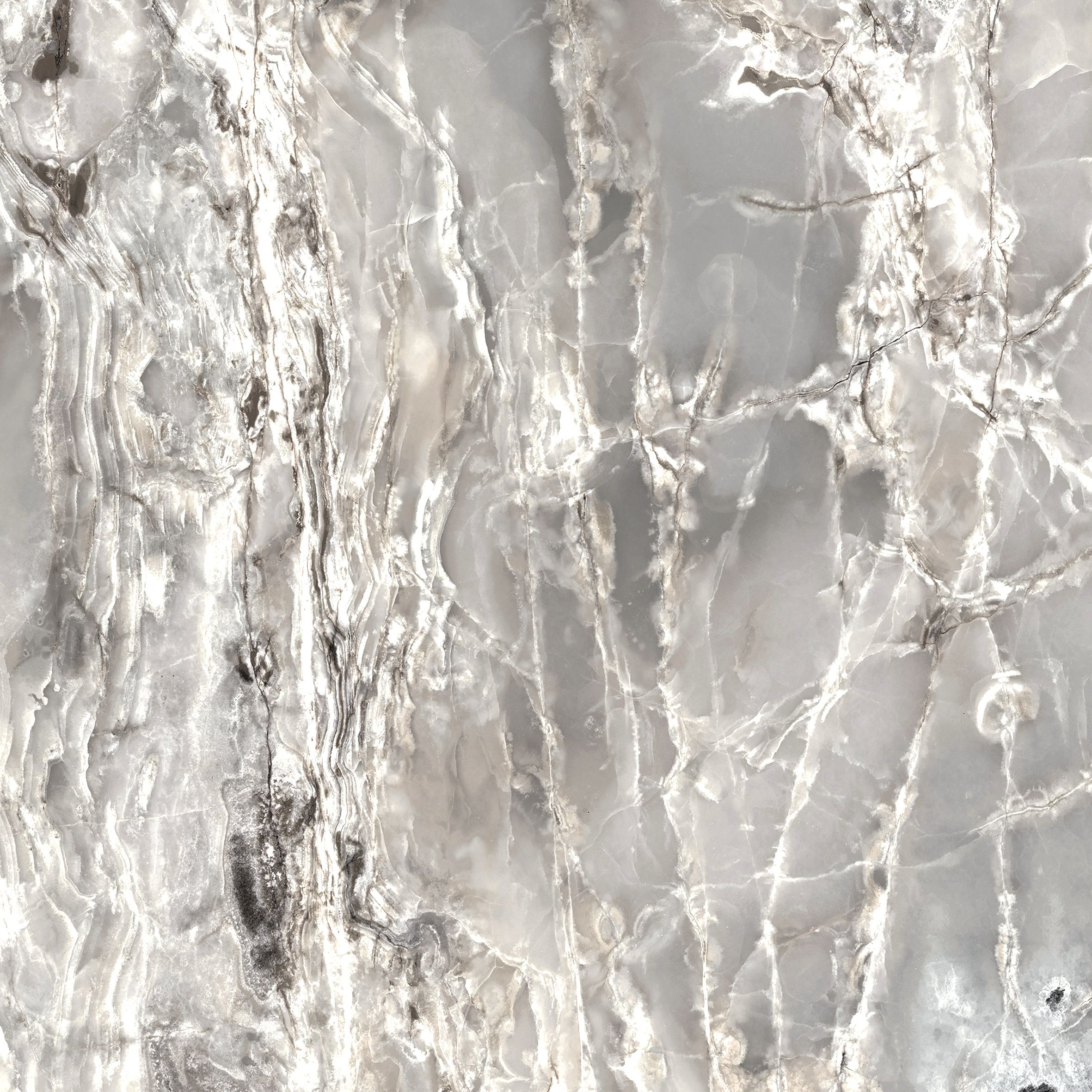 Florim Silver Blend 60x60 cm - Glossy — Uni, Silver Blend