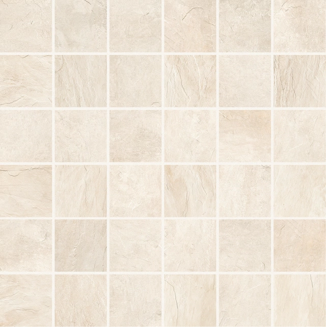 Ardoise Ivoire Mosaico_5X5-30X30 Grip 739357 | Florim