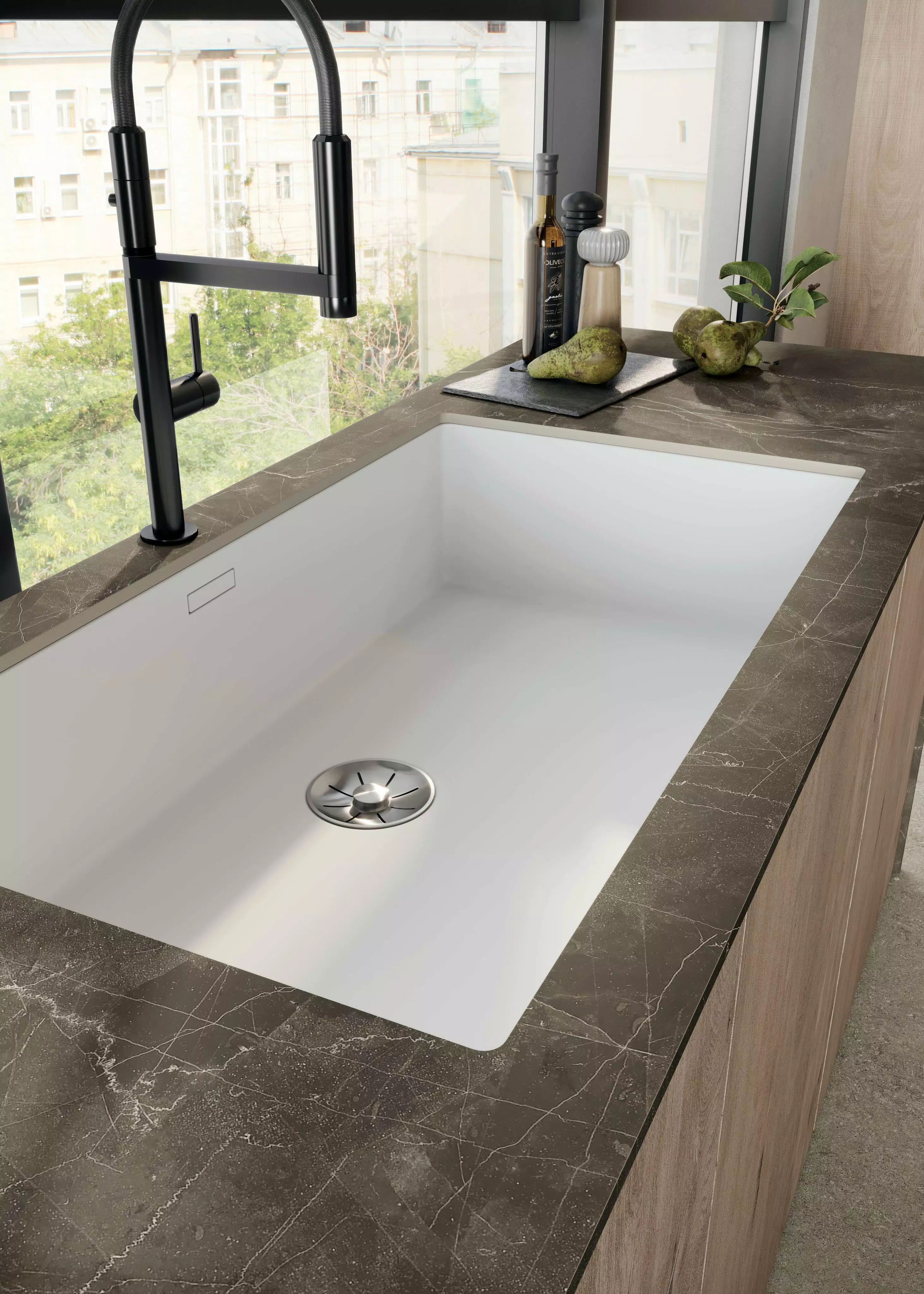 CASA_2_CUCINA_PART_LAVANDINO_stone_brown_fossil_ivory_120x120 | Florim