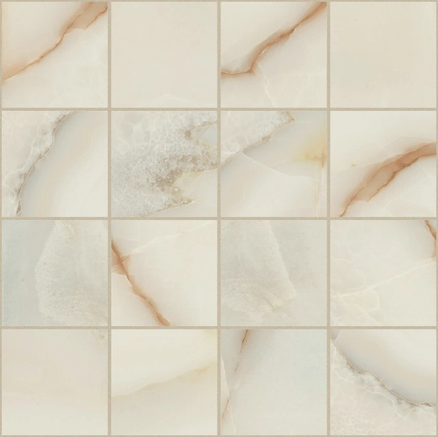 Les Bijoux Onyx Blanche Mosaico_7,5X7,5-30X30 Glossy 767615 | Florim