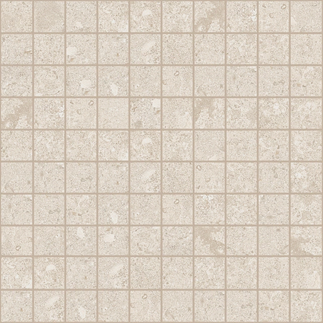 Elemental Stone White Limestone Mosaico_3X3-30X30 Lucida 767031 | Florim