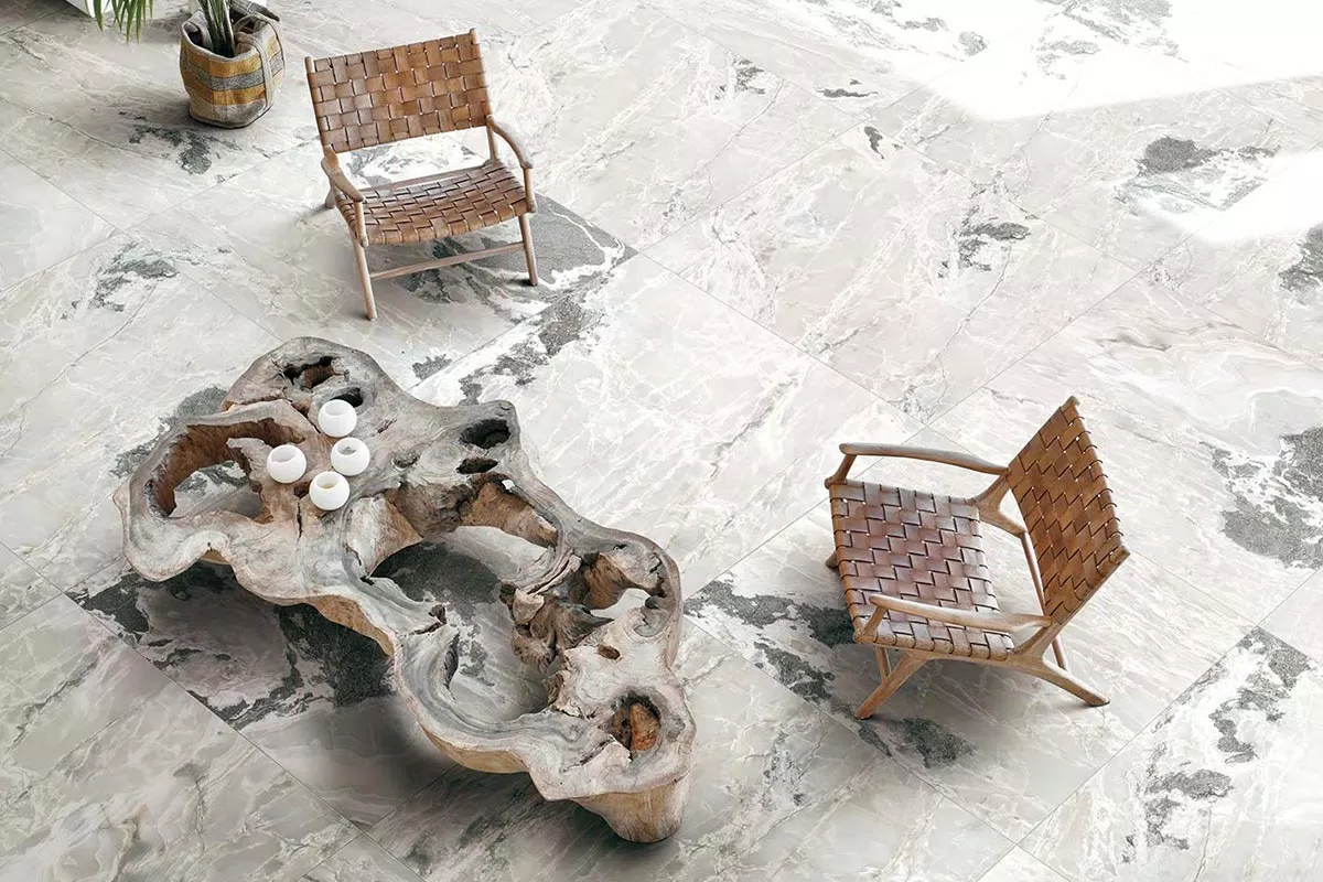 stone-effect stoneware flooring