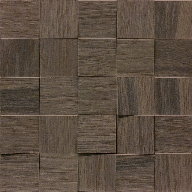 Wooden Tile Wooden Brown Mosaico 3d Inclinato_6X6-30X30 Matte 742059 | Florim