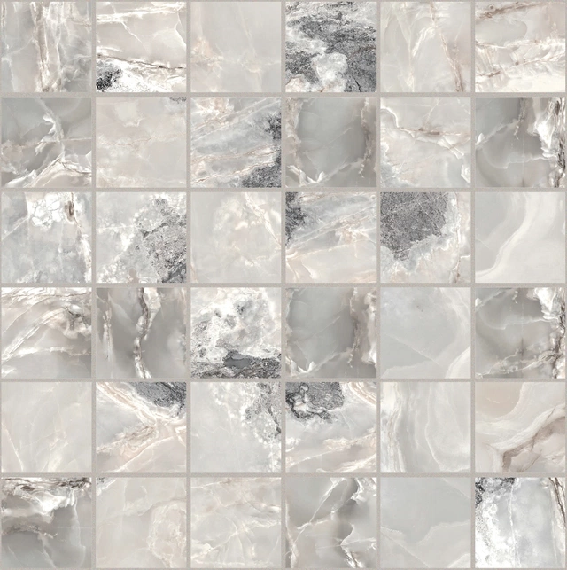 Onyx&More Silver Blend Mosaico_5X5-30X30 Satin 767649 | Florim