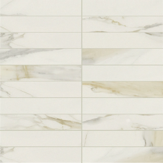 I Classici Calacatta Gold Mosaico_3X15-30X30 Glossy 750721 | Florim