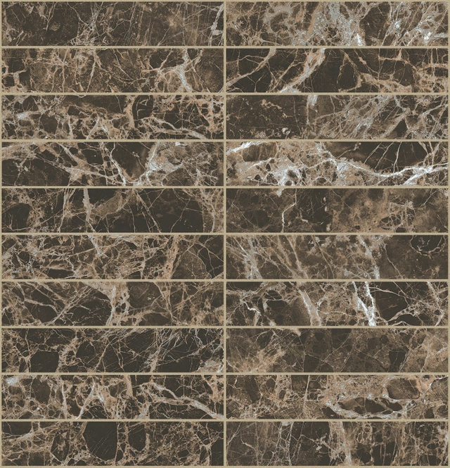 Les Bijoux Marron Imperial Mosaico_3X15-30X30 Glossy 767573 | Florim