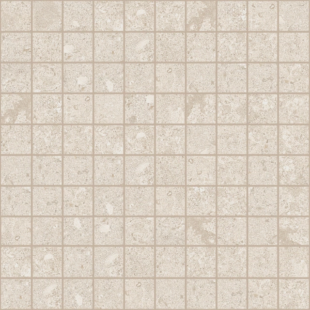 Elemental Stone White Limestone Mosaico_3X3-30X30 Naturale 767030 | Florim