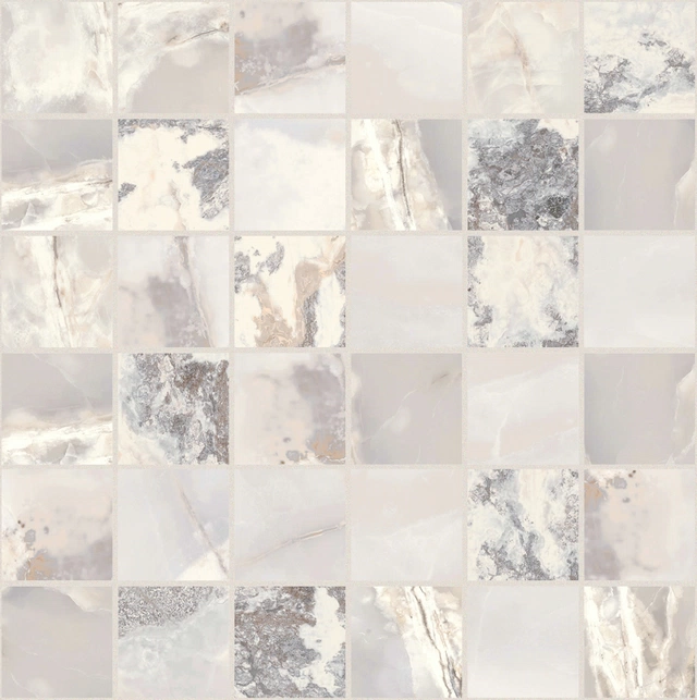 Onyx&More White Blend Mosaico_5X5-30X30 Glossy 767752 | Florim