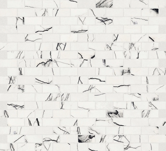 B&W_Marble Breach Mosaico_1,5X3-30X30 Naturale 767478 | Florim