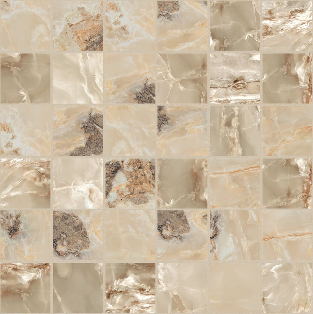 Onyx&More Golden Blend Mosaico_5X5-30X30 Glossy 767751 | Florim