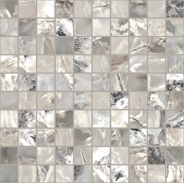 Onyx&More Silver Blend Mosaico_3X3-30X30 Glossy 767658 | Florim