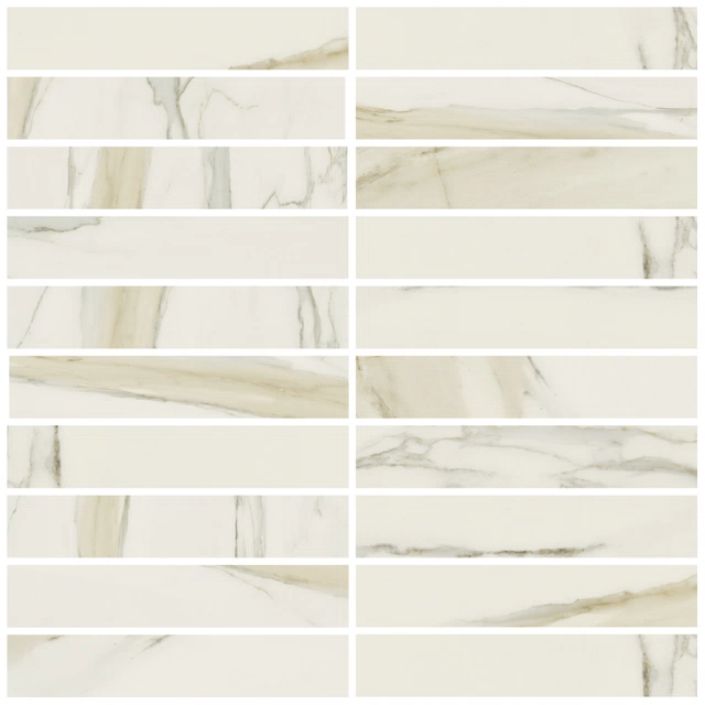 I Classici Calacatta Gold Mosaico_3X15-30X30 Matte 753299 | Florim