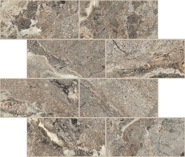 Onyx&More Golden Porphyry Modulo Muretto Sfalsato_7,5X15-30X30 Strutturata 767712 | Florim