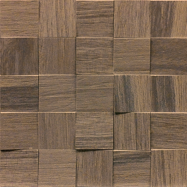 Wooden Tile Wooden Walnut Mosaico 3d Inclinato_6X6-30X30 Matte 742058 | Florim