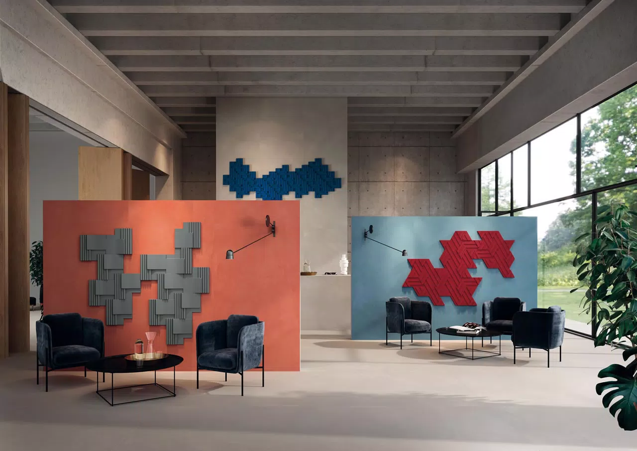 Floor and wall applications from the Rilievi collection